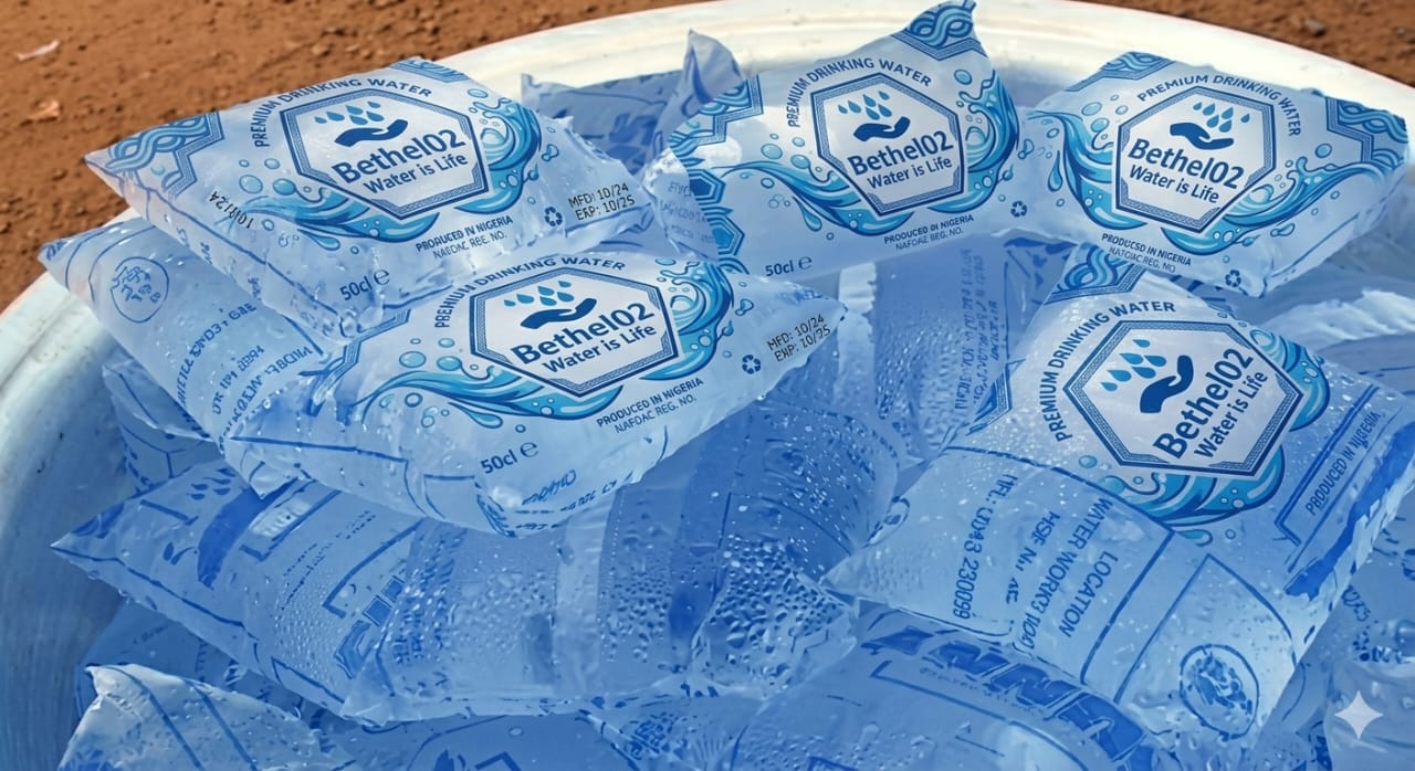 Bethel02 product packaging and premium water supply